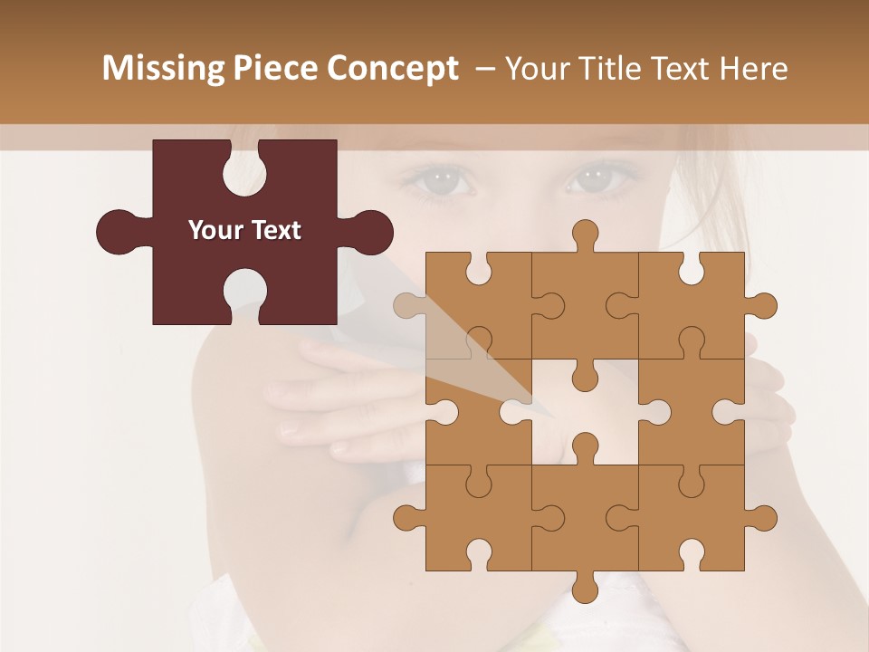 A Little Girl Is Posing For A Picture PowerPoint Template