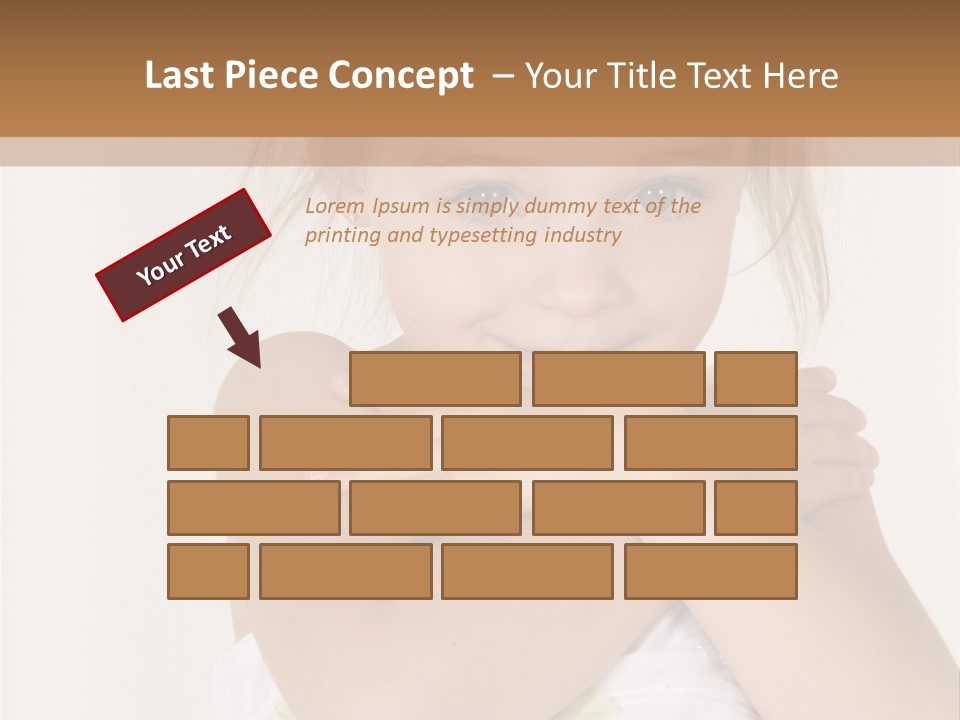 A Little Girl Is Posing For A Picture PowerPoint Template