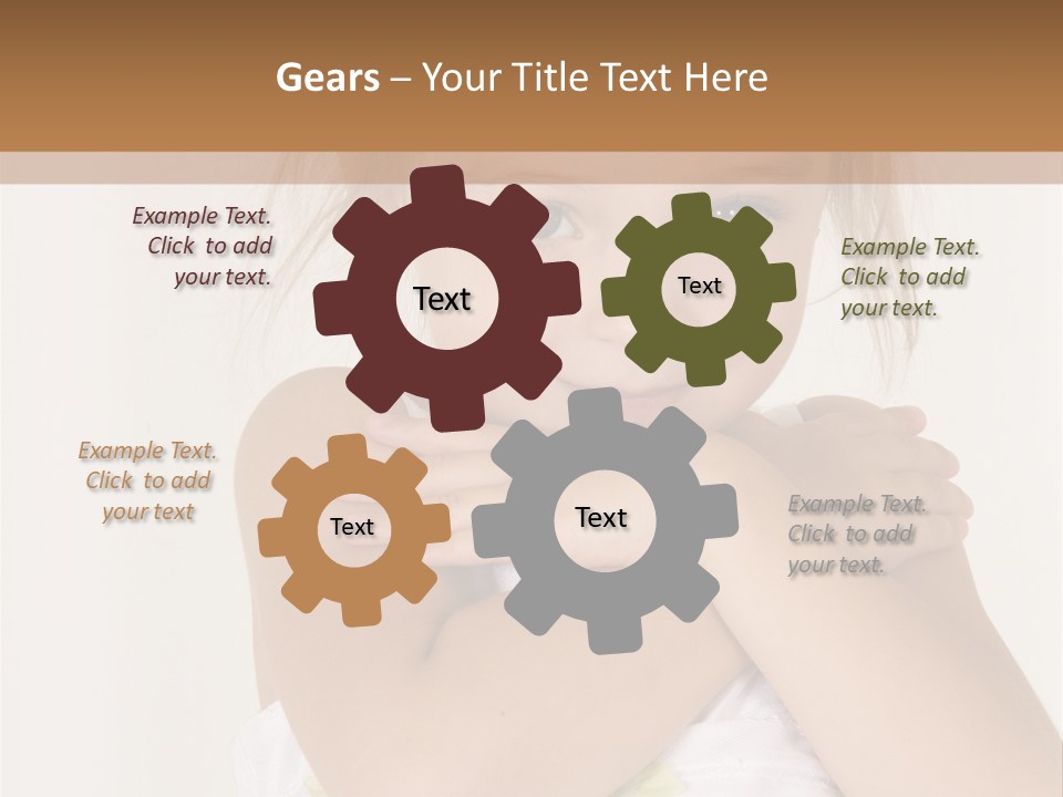 A Little Girl Is Posing For A Picture PowerPoint Template