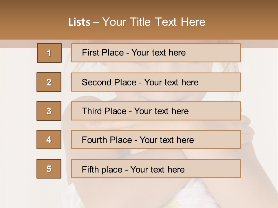 A Little Girl Is Posing For A Picture PowerPoint Template