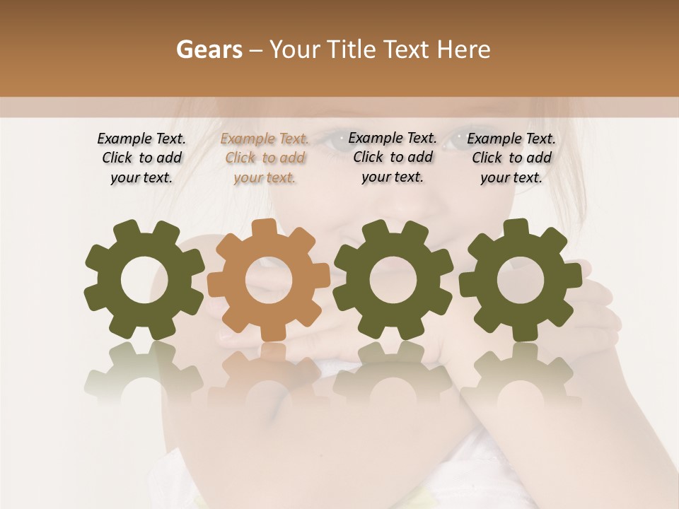 A Little Girl Is Posing For A Picture PowerPoint Template