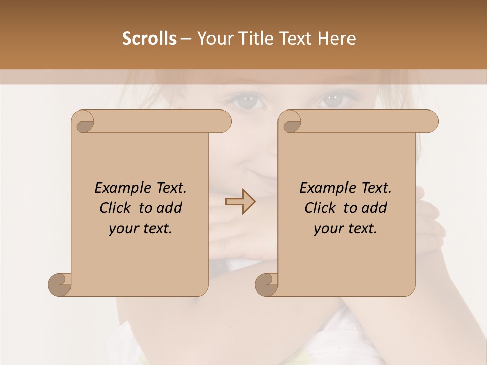 A Little Girl Is Posing For A Picture PowerPoint Template