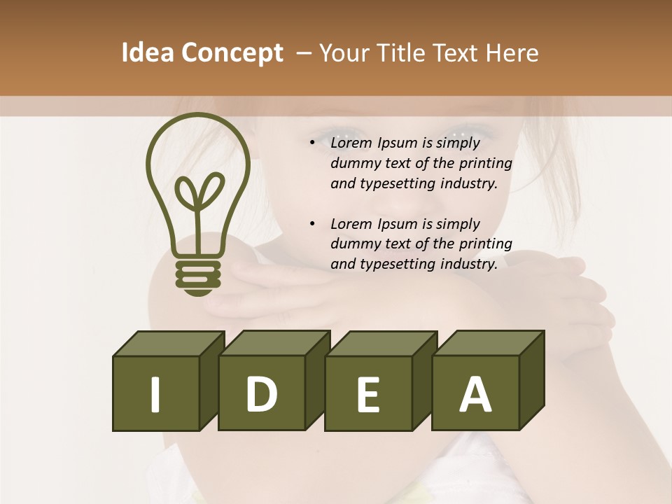 A Little Girl Is Posing For A Picture PowerPoint Template