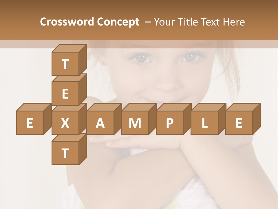 A Little Girl Is Posing For A Picture PowerPoint Template