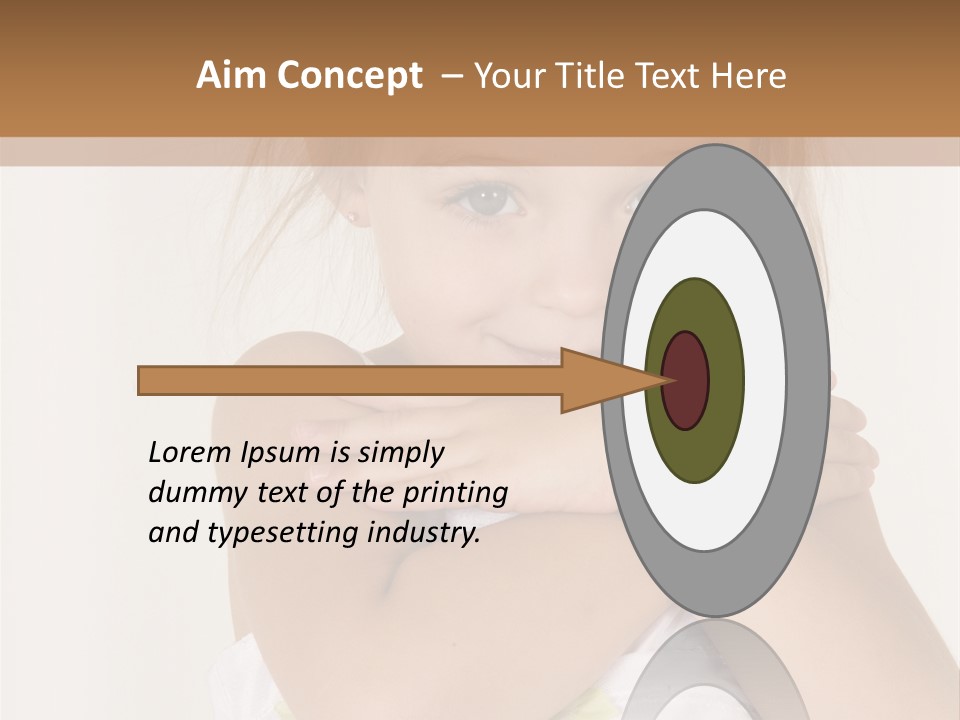 A Little Girl Is Posing For A Picture PowerPoint Template