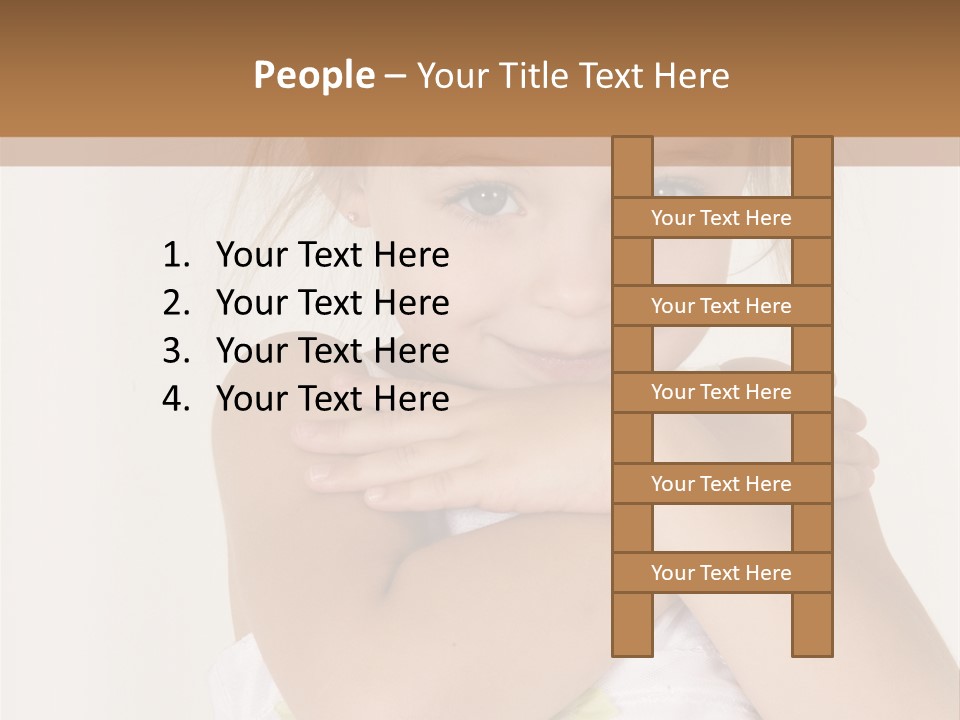 A Little Girl Is Posing For A Picture PowerPoint Template