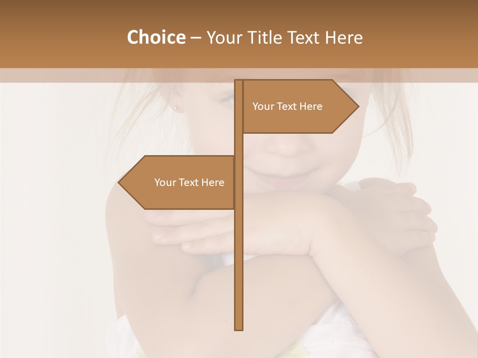 A Little Girl Is Posing For A Picture PowerPoint Template