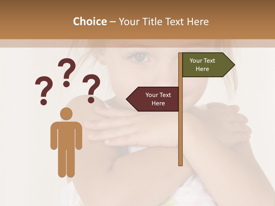 A Little Girl Is Posing For A Picture PowerPoint Template