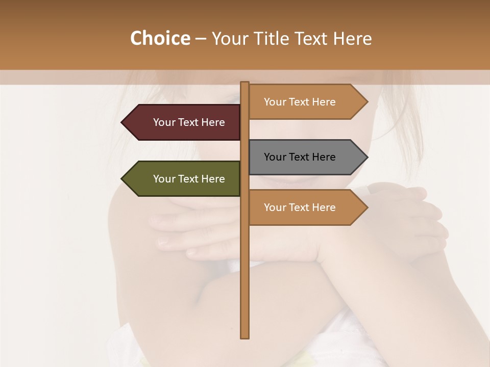 A Little Girl Is Posing For A Picture PowerPoint Template