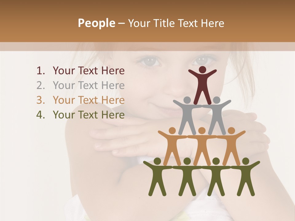 A Little Girl Is Posing For A Picture PowerPoint Template