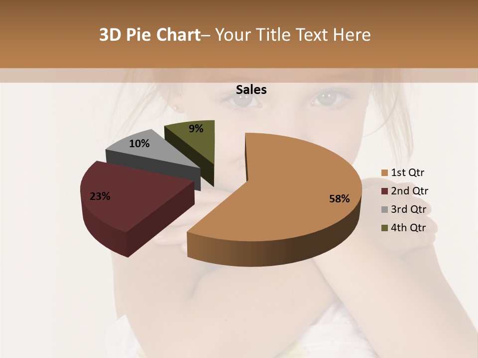 A Little Girl Is Posing For A Picture PowerPoint Template