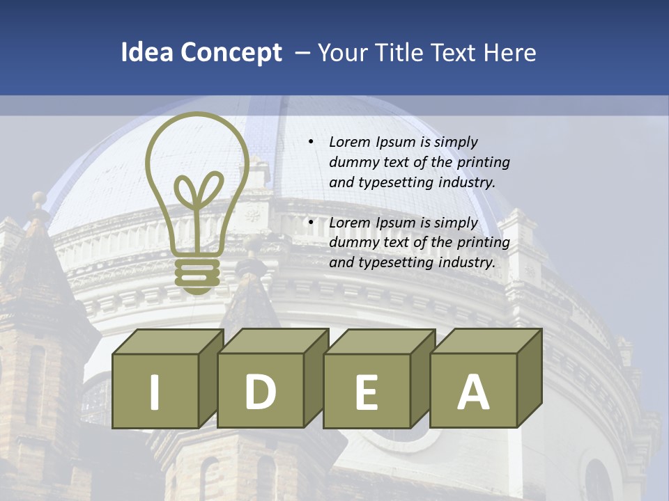 Cathedral Dome, Cuenca, Ecuador PowerPoint Template