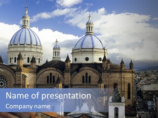 Cuenca, Ecuador - Domes Cathedral PowerPoint Template