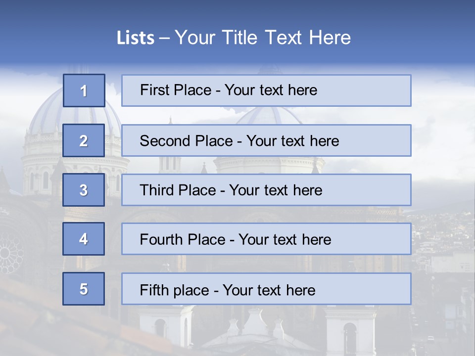 Cuenca, Ecuador - Domes Cathedral PowerPoint Template