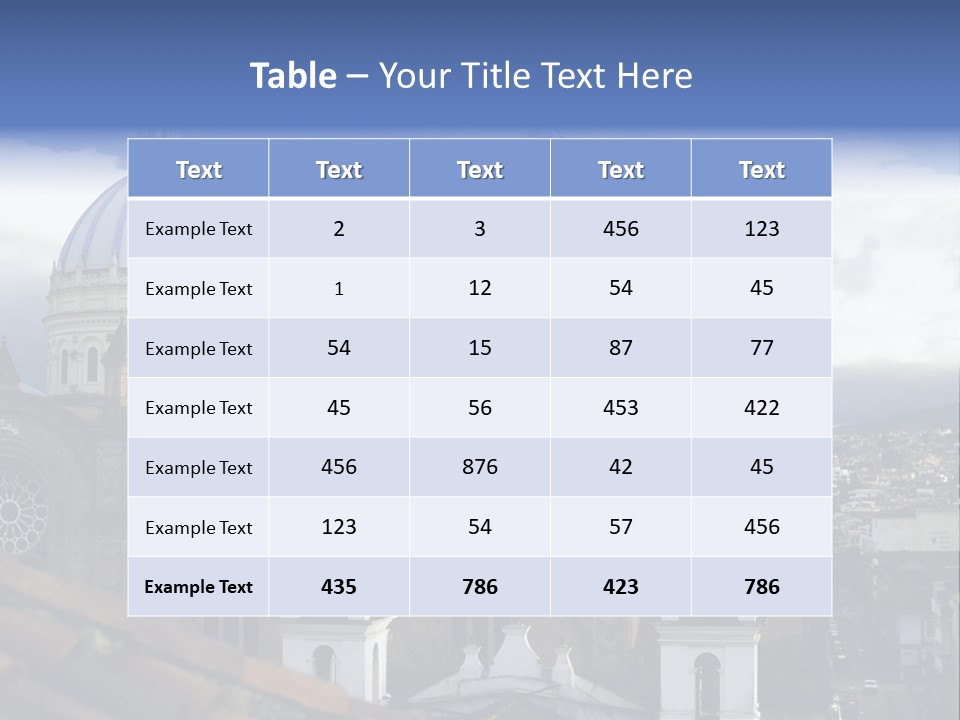 Cuenca, Ecuador - Domes Cathedral PowerPoint Template