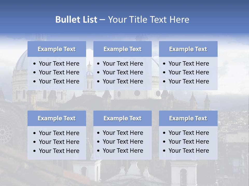 Cuenca, Ecuador - Domes Cathedral PowerPoint Template