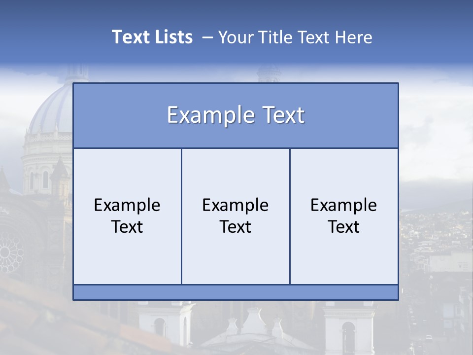 Cuenca, Ecuador - Domes Cathedral PowerPoint Template