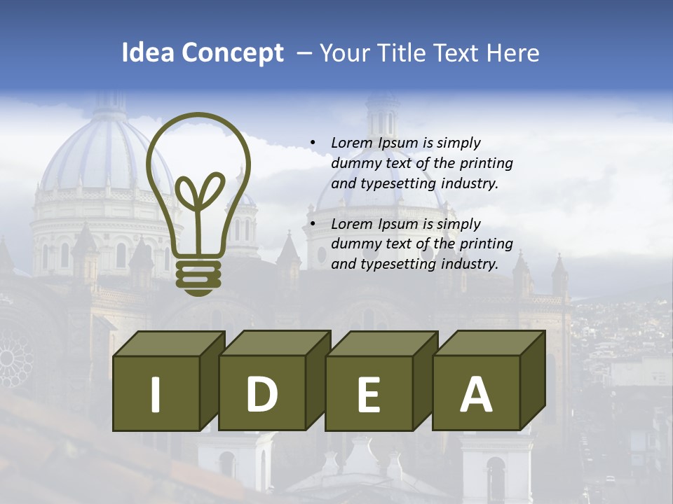 Cuenca, Ecuador - Domes Cathedral PowerPoint Template