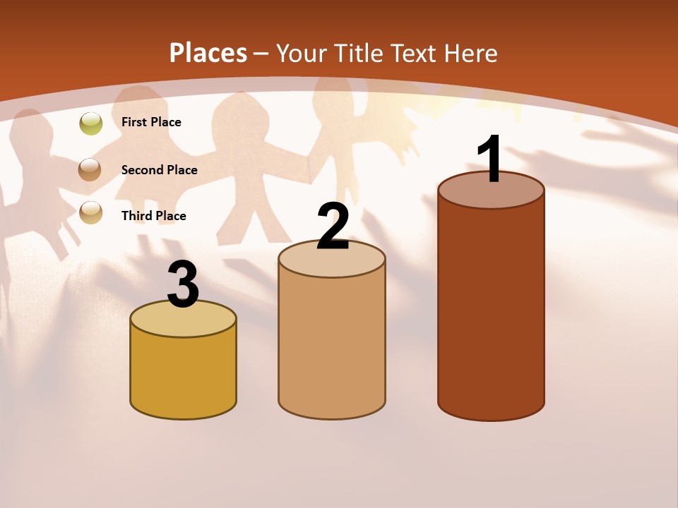 Paper-Chain People Holding Hands PowerPoint Template