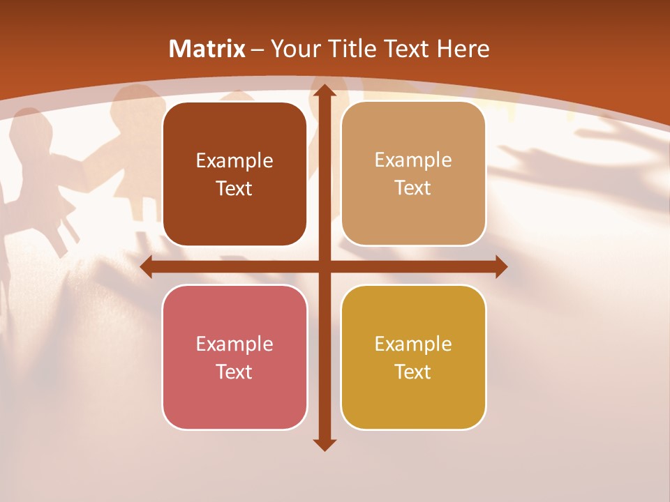 Paper-Chain People Holding Hands PowerPoint Template