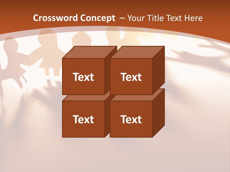 Paper-Chain People Holding Hands PowerPoint Template