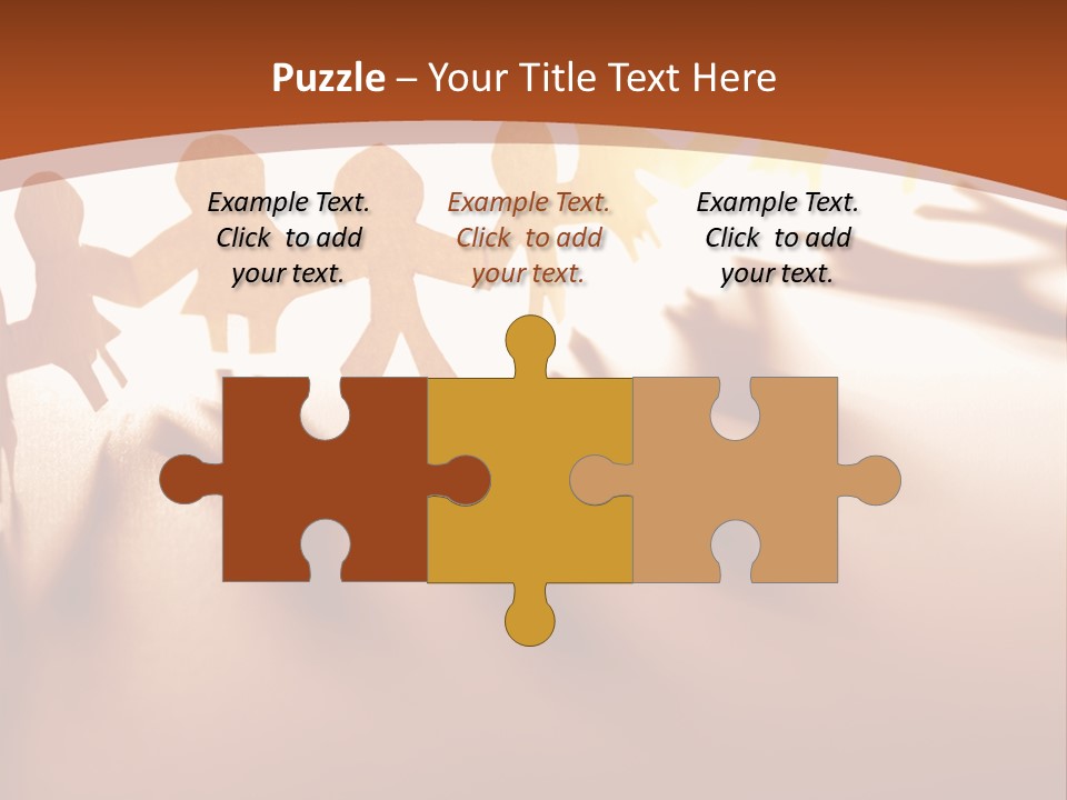 Paper-Chain People Holding Hands PowerPoint Template