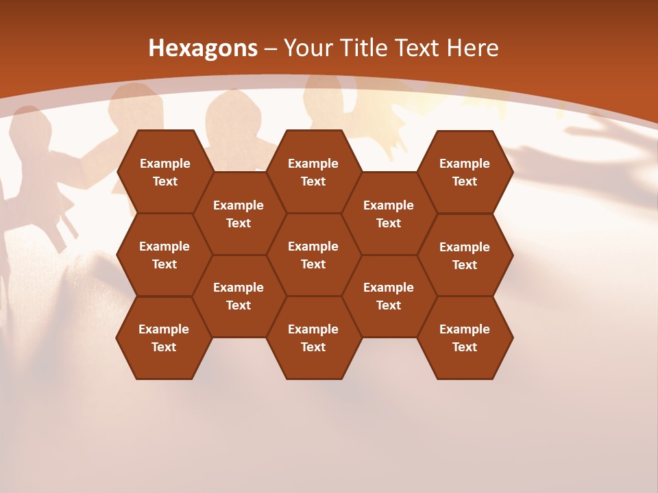 Paper-Chain People Holding Hands PowerPoint Template