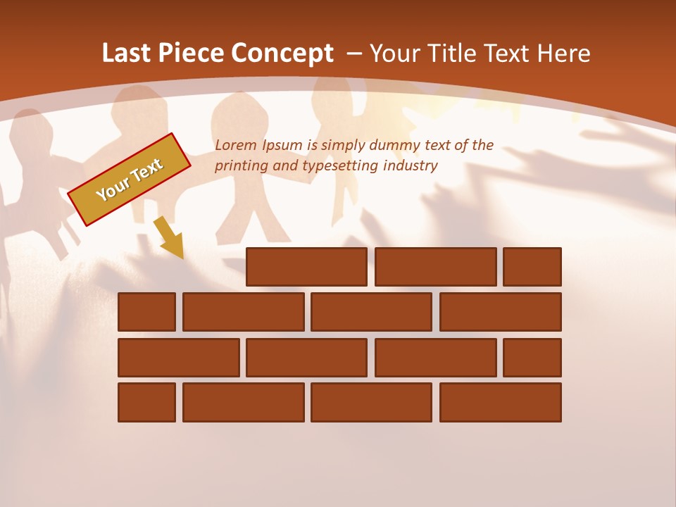 Paper-Chain People Holding Hands PowerPoint Template