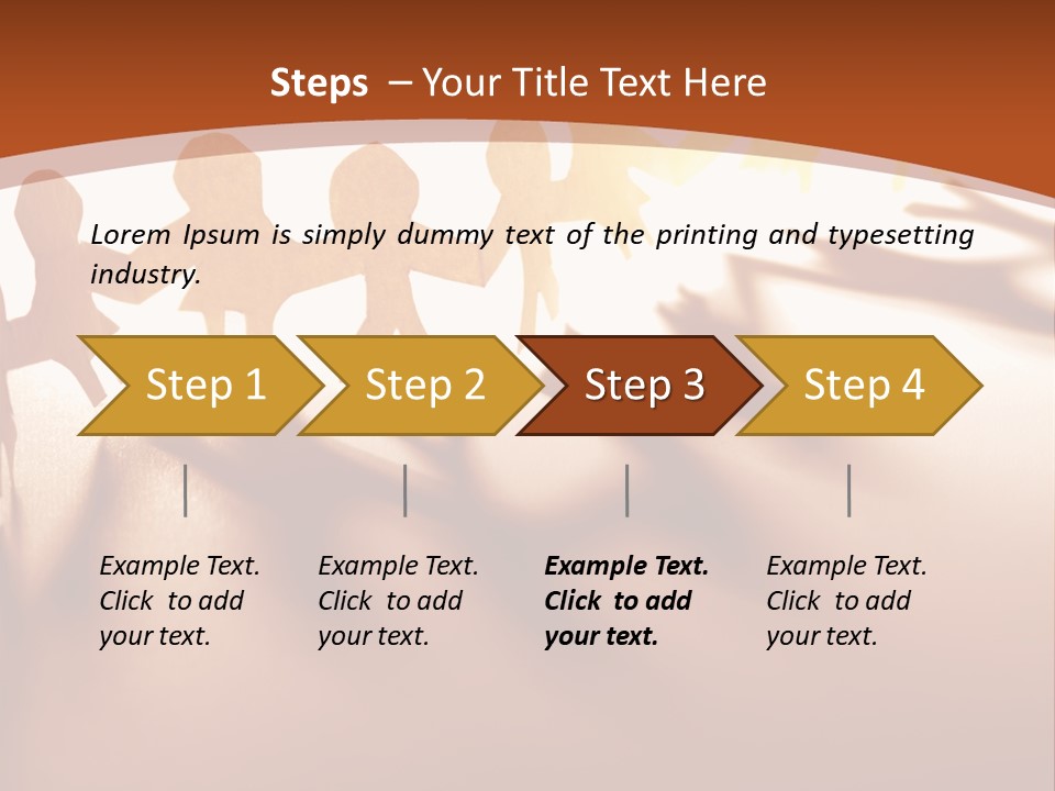 Paper-Chain People Holding Hands PowerPoint Template