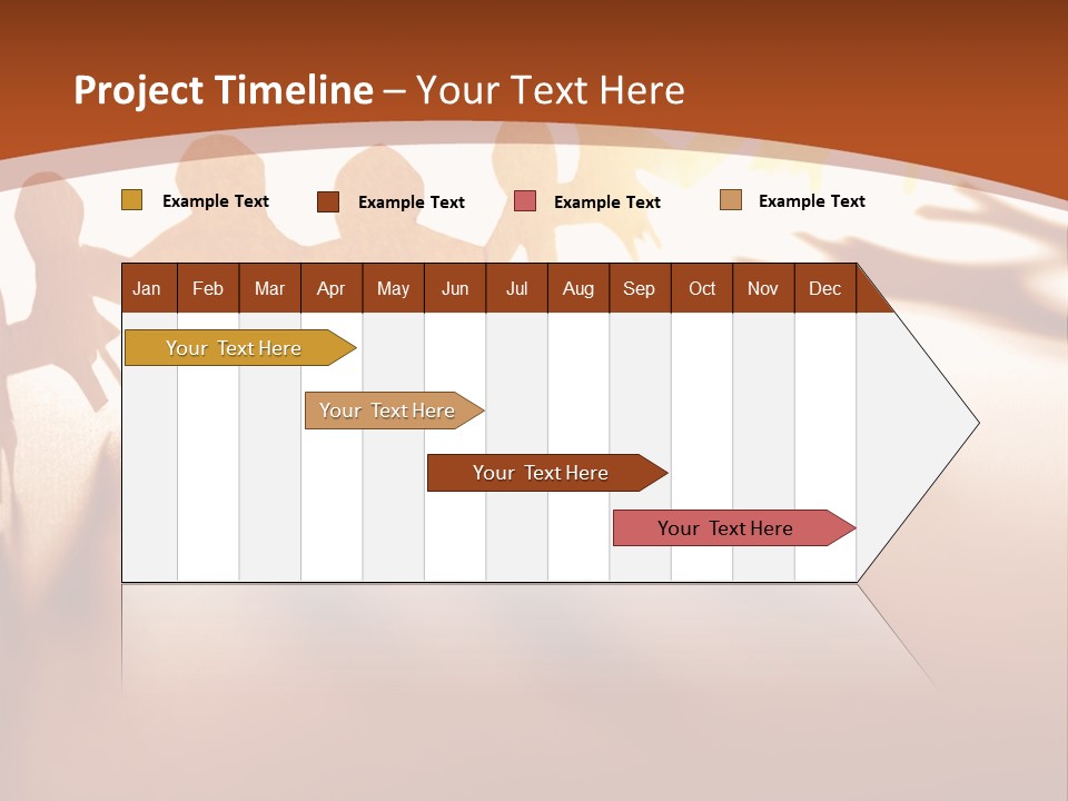 Paper-Chain People Holding Hands PowerPoint Template