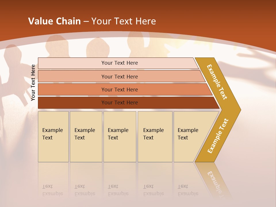 Paper-Chain People Holding Hands PowerPoint Template