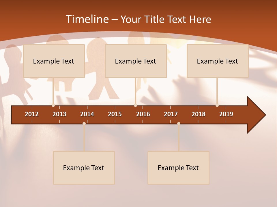 Paper-Chain People Holding Hands PowerPoint Template
