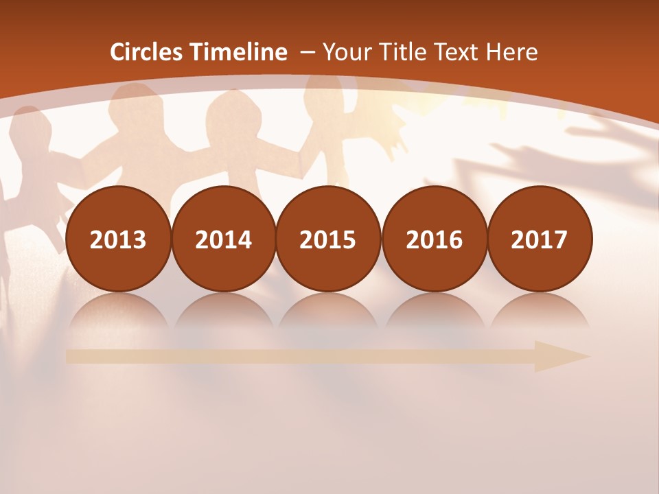 Paper-Chain People Holding Hands PowerPoint Template