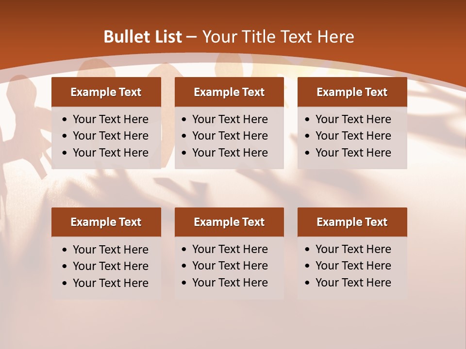 Paper-Chain People Holding Hands PowerPoint Template