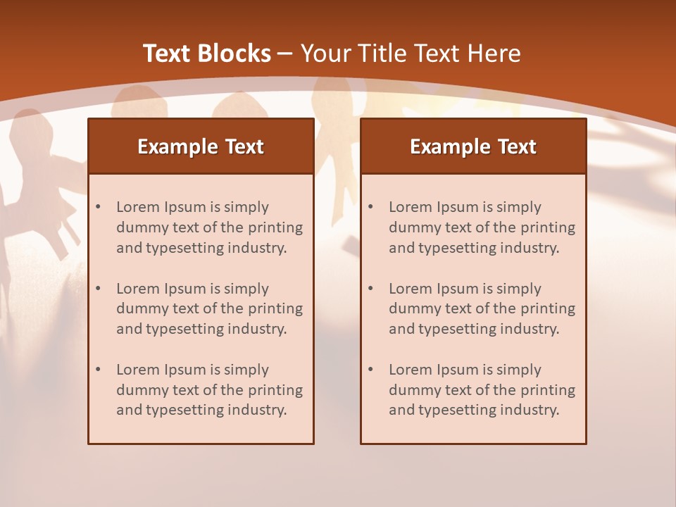 Paper-Chain People Holding Hands PowerPoint Template