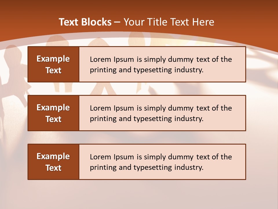Paper-Chain People Holding Hands PowerPoint Template