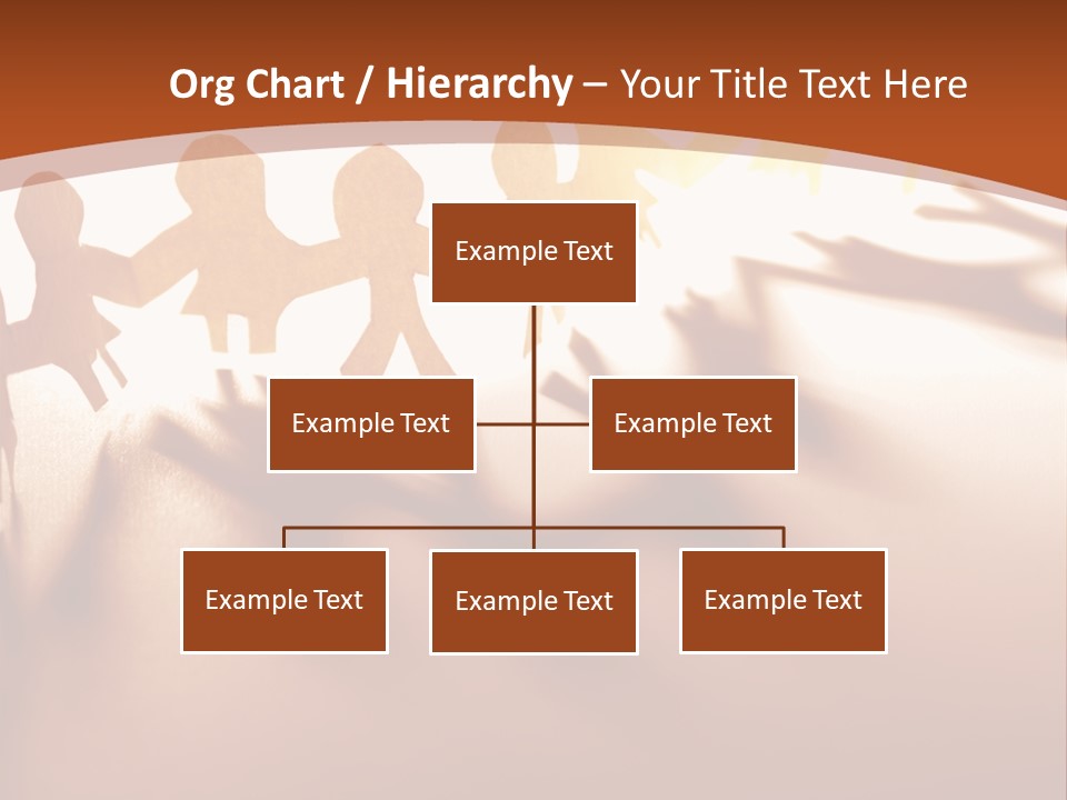 Paper-Chain People Holding Hands PowerPoint Template