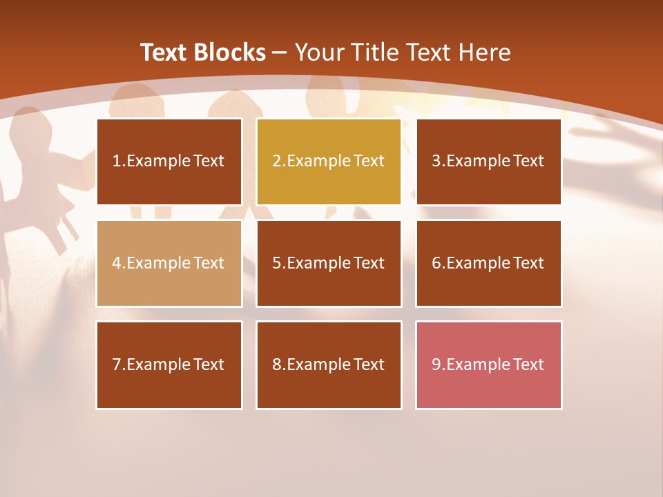 Paper-Chain People Holding Hands PowerPoint Template