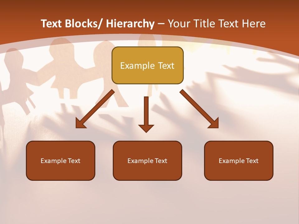 Paper-Chain People Holding Hands PowerPoint Template