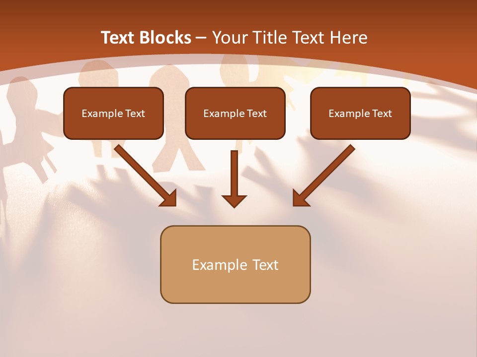 Paper-Chain People Holding Hands PowerPoint Template
