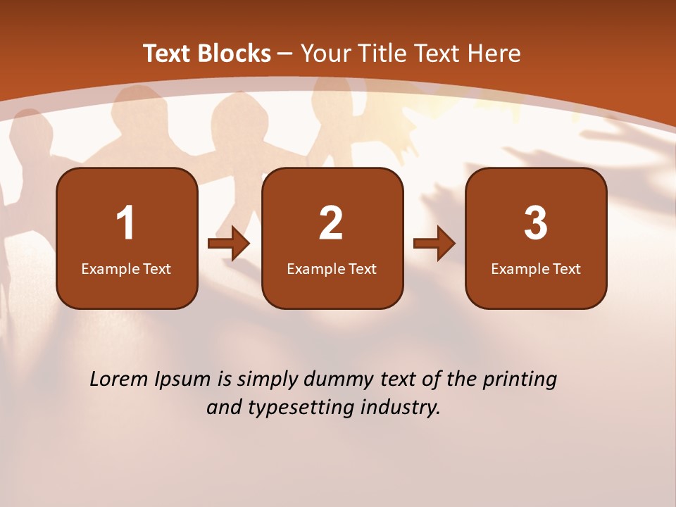 Paper-Chain People Holding Hands PowerPoint Template