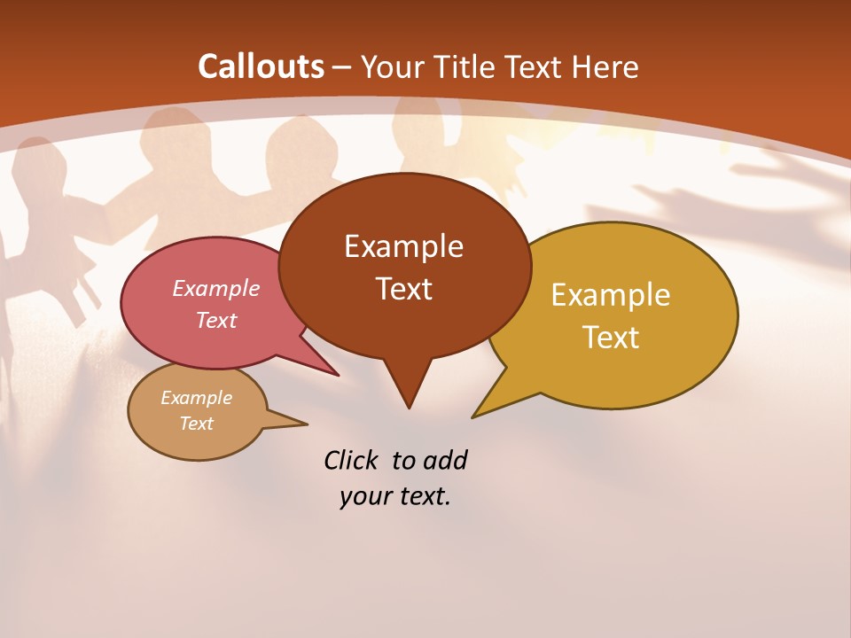 Paper-Chain People Holding Hands PowerPoint Template