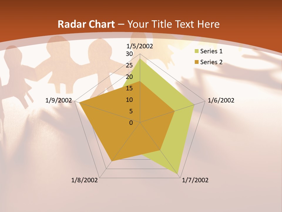 Paper-Chain People Holding Hands PowerPoint Template