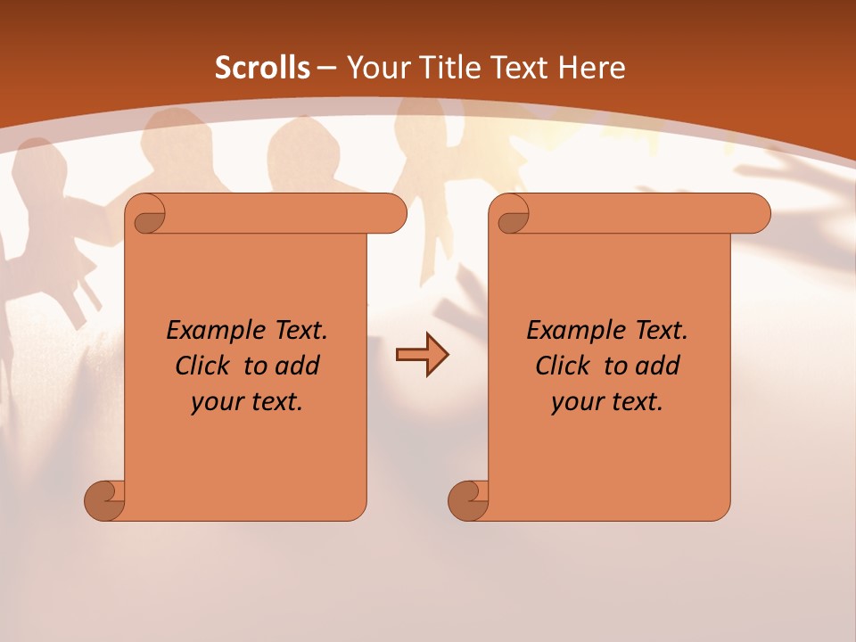 Paper-Chain People Holding Hands PowerPoint Template