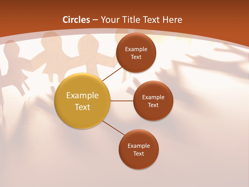 Paper-Chain People Holding Hands PowerPoint Template