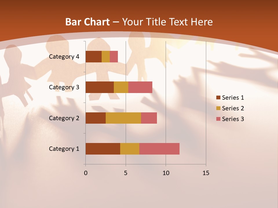 Paper-Chain People Holding Hands PowerPoint Template