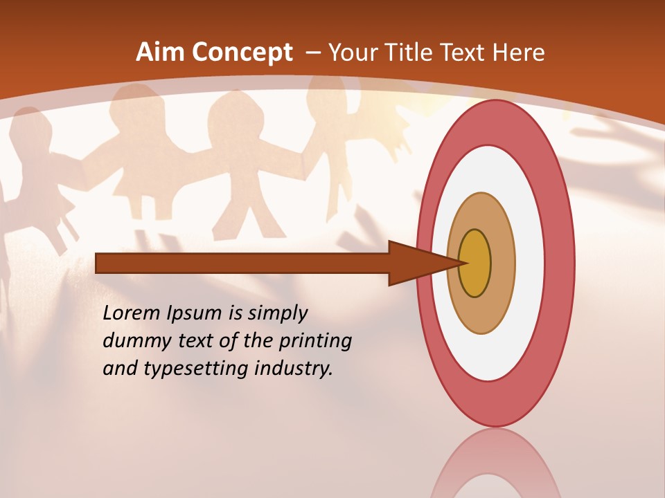 Paper-Chain People Holding Hands PowerPoint Template