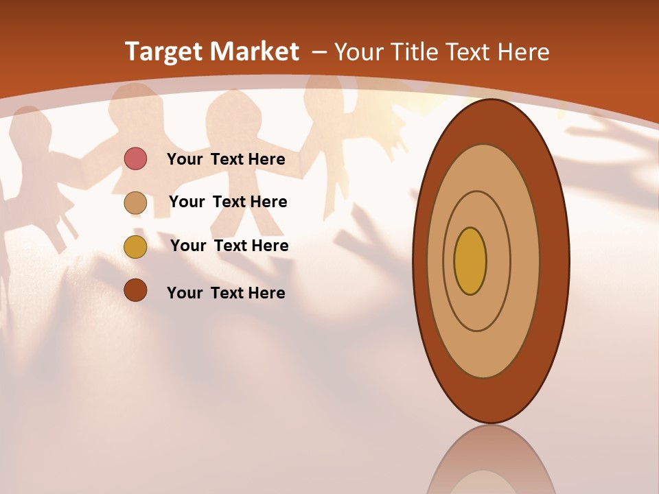 Paper-Chain People Holding Hands PowerPoint Template