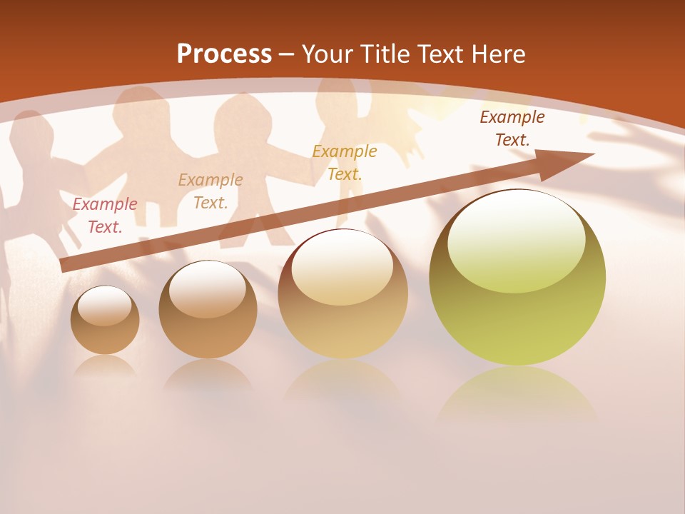 Paper-Chain People Holding Hands PowerPoint Template