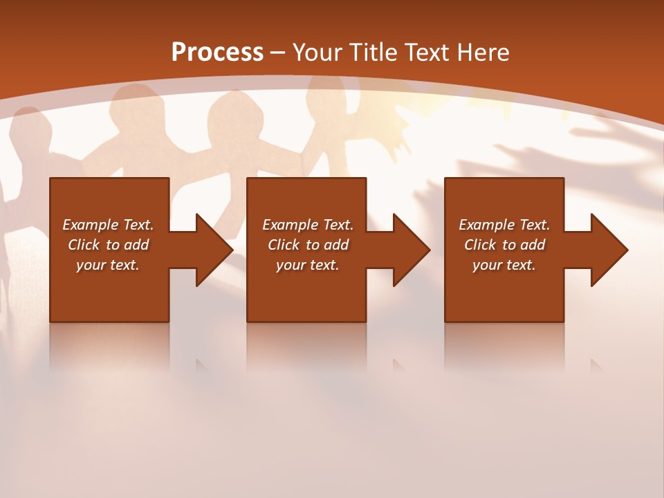 Paper-Chain People Holding Hands PowerPoint Template